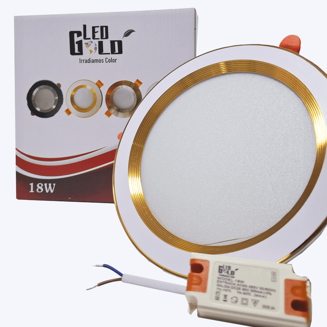 BALA DECORATIVA 18W BLANCO+DORADO INC LUZ BLANCA