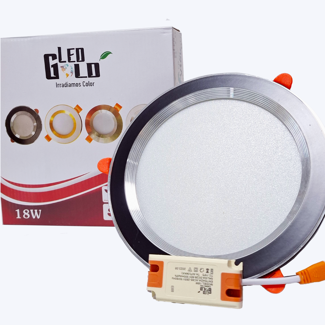 BALA DECORATIVA 18W NEGRO+SATIN INC LUZ BLANCA