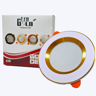 BALA DECORATIVA 12W BLANCO + DORADO INCRUSTAR LUZ BLANCA