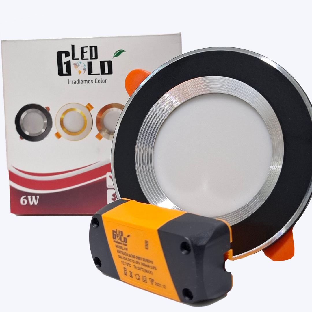 BALA DECORATIVA 12W NEGRO + SATIN INCRUSTAR LUZ BLANCA 1