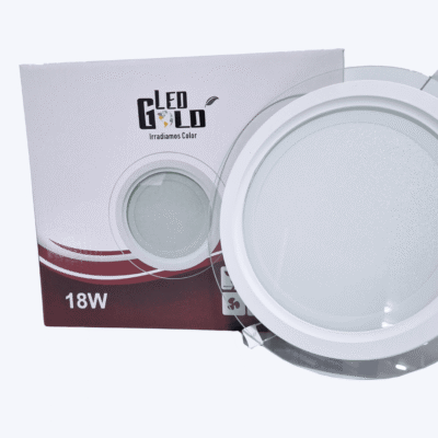 PANEL LED 18W BORDE VIDRIO REDONDO INC BLANCO LUZ TRICOLOR 2