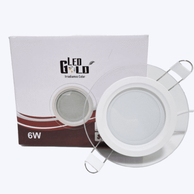 PANEL LED 6W BORDE VIDRIO REDONDO INC BLANCO LUZ TRICOLOR