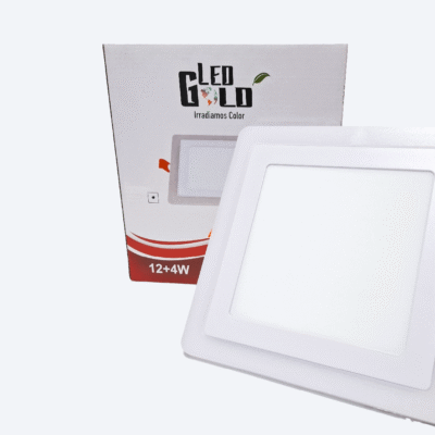 PANEL LED BICOLOR 12W+4W CUADRADO INCRUSTAR LUZ BLANCO + AZUL