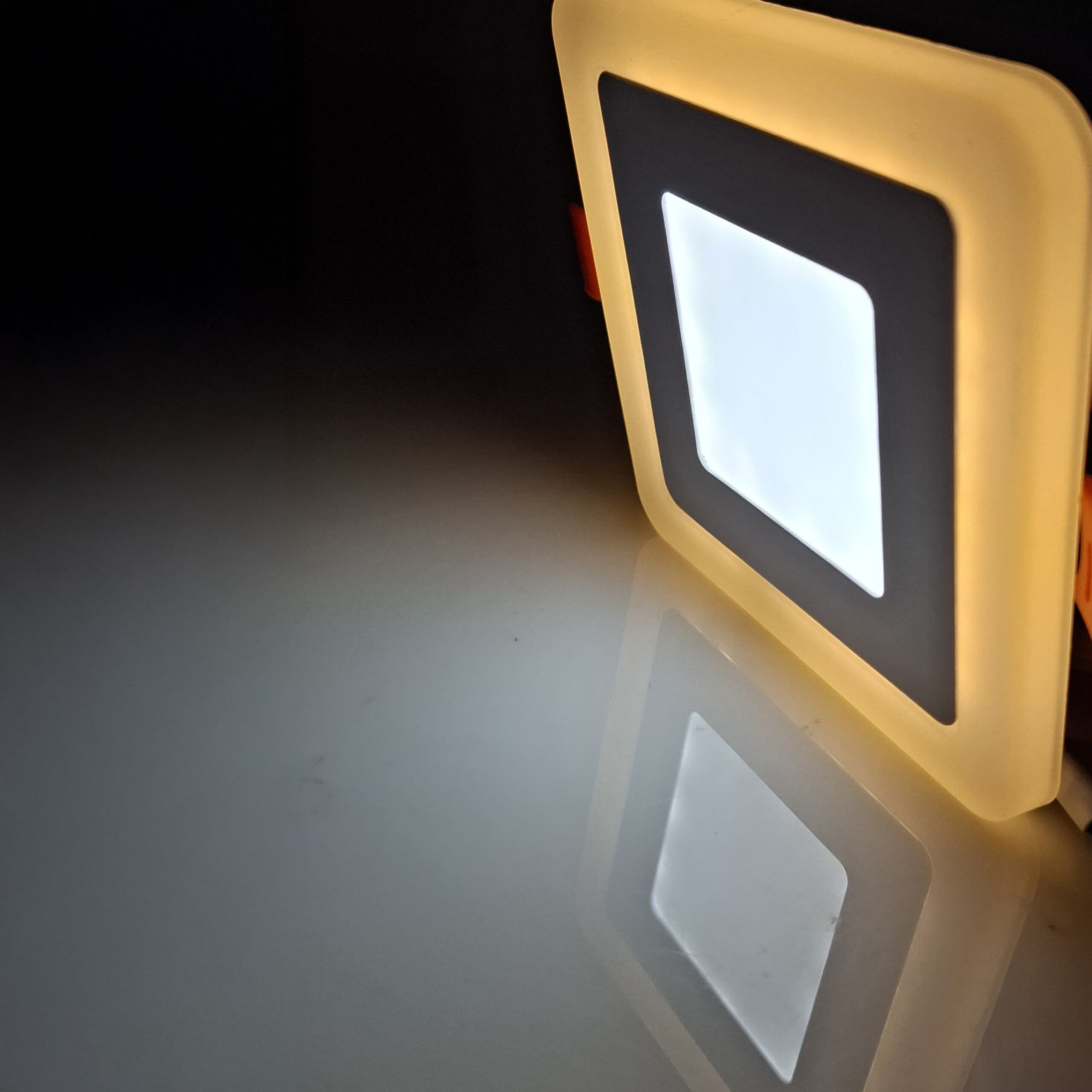 PANEL LED BICOLOR 12W+4W CUADRADO INCRUSTAR LUZ BLANCO + CALIDO