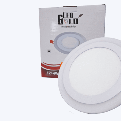 PANEL LED BICOLOR 12W+4W REDONDO INCRUSTAR LUZ BLANCO + CALIDO