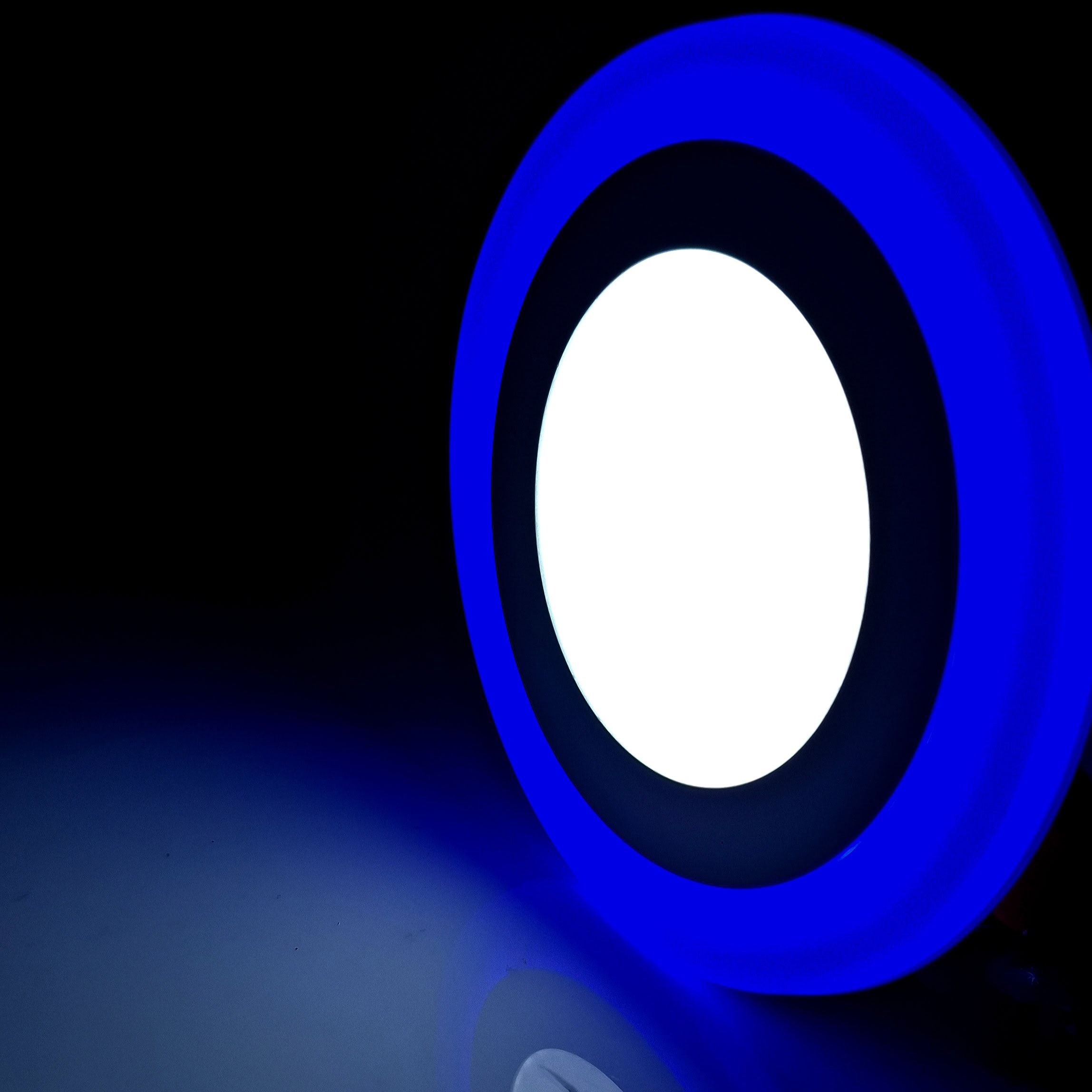 PANEL LED BICOLOR 12W+4W REDONDO INCRUSTAR LUZ BLANCO + AZUL - Imagen 4