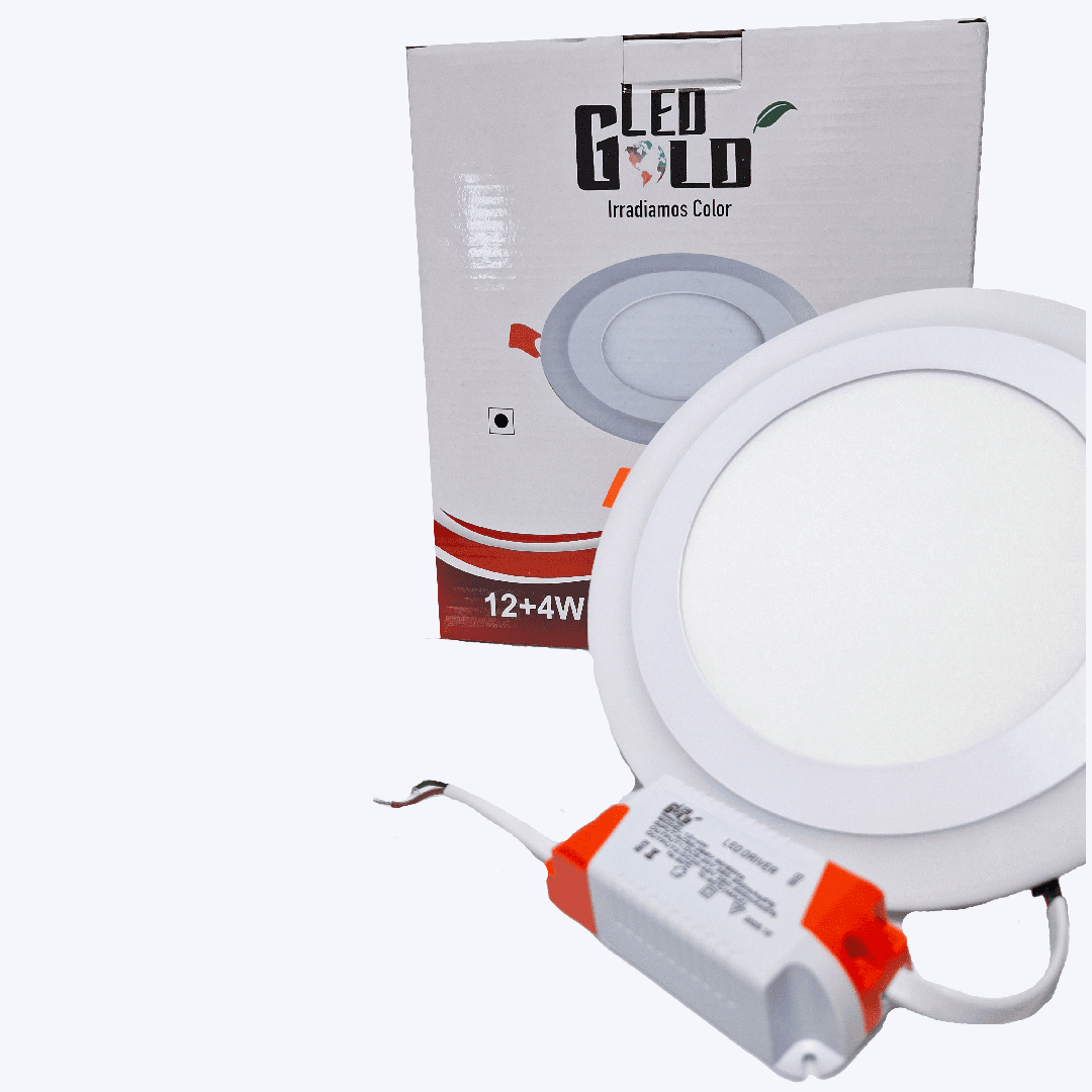PANEL LED BICOLOR 12W+4W REDONDO INCRUSTAR LUZ BLANCO + CALIDO - Imagen 4