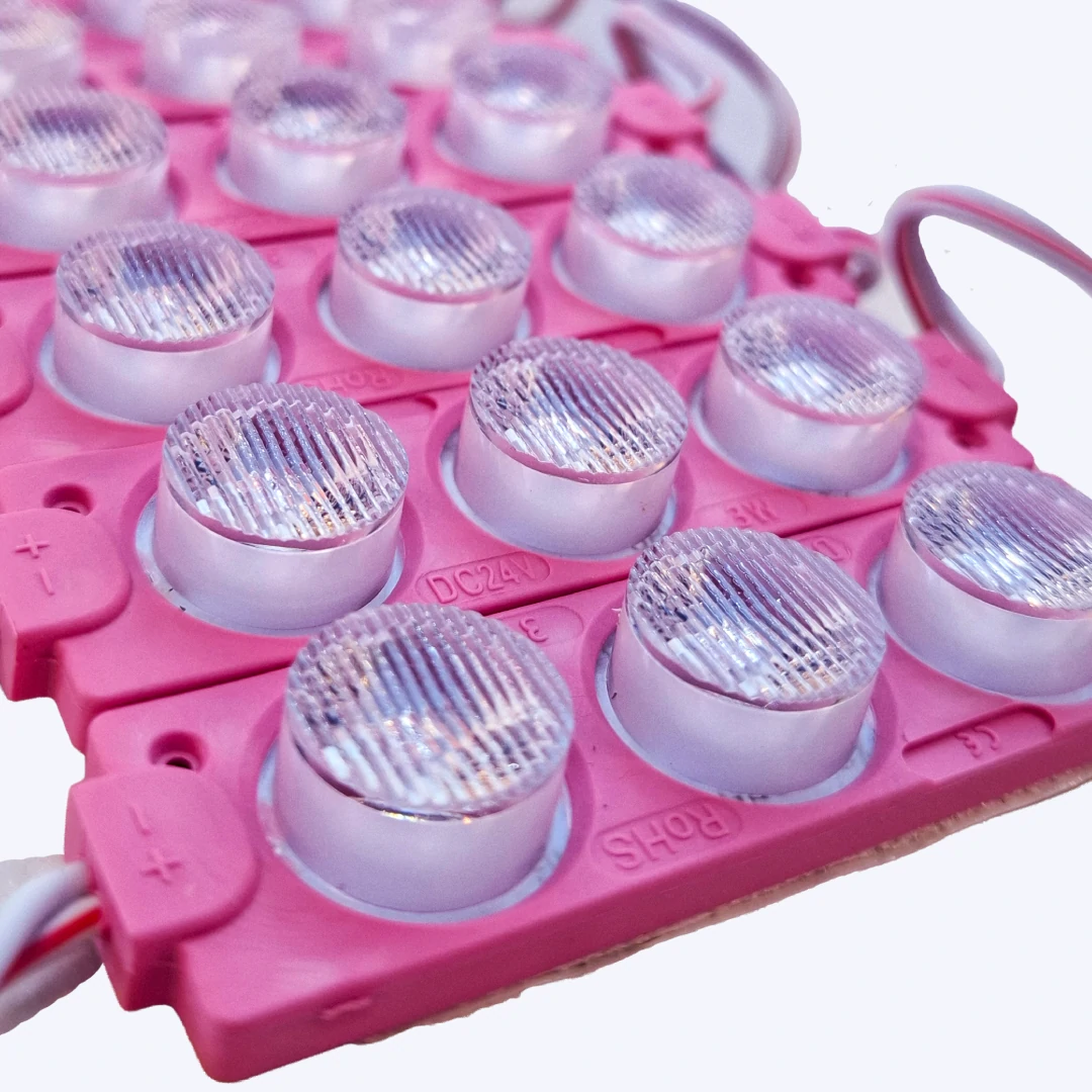 MODULO LUPA RELIEVE 24V 3030 REF 7520 3W LUZ ROSADA