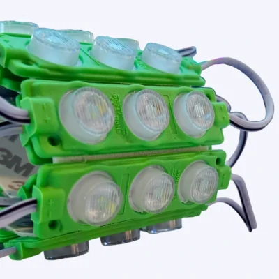 MODULO LUPA RELIEVE 24V 3030 REF 7520 3W LUZ VERDE LIMON