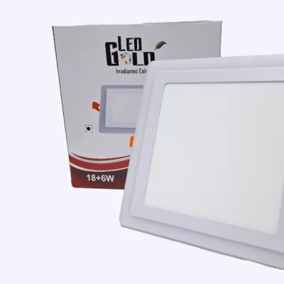PANEL LED BICOLOR 18W+6W CUADRADO INCRUSTAR LUZ BLANCO + AZUL