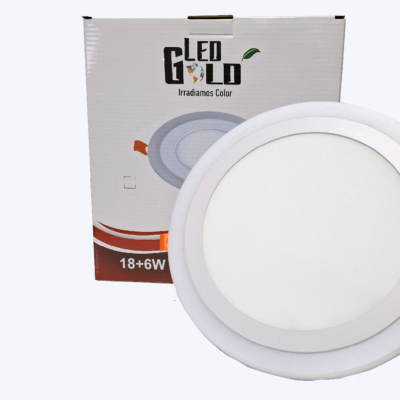 PANEL LED BICOLOR 18W+6W REDONDO INCRUSTAR LUZ BLANCO + CALIDO