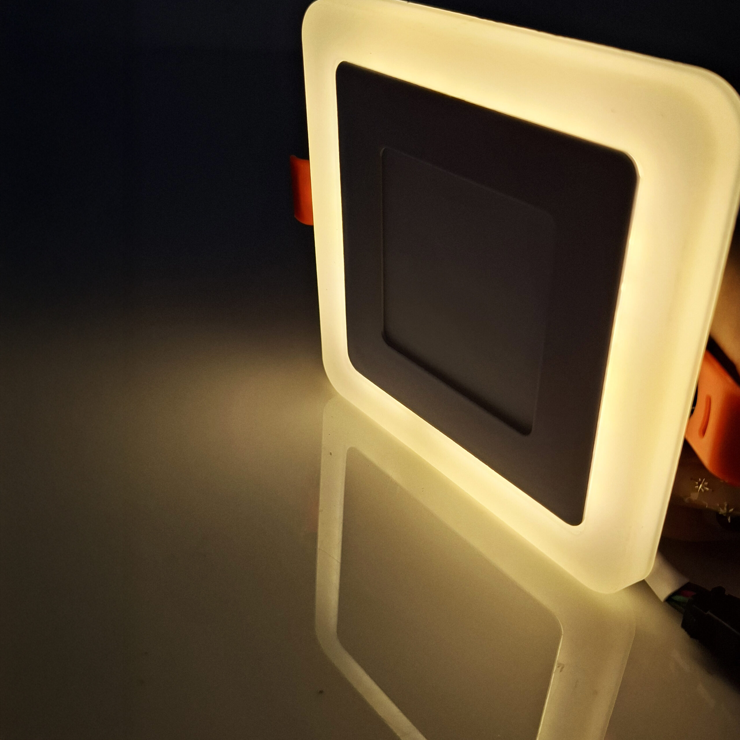 PANEL LED BICOLOR 3W+3W CUADRADO INCRUSTAR LUZ BLANCO + CALIDO - Imagen 5