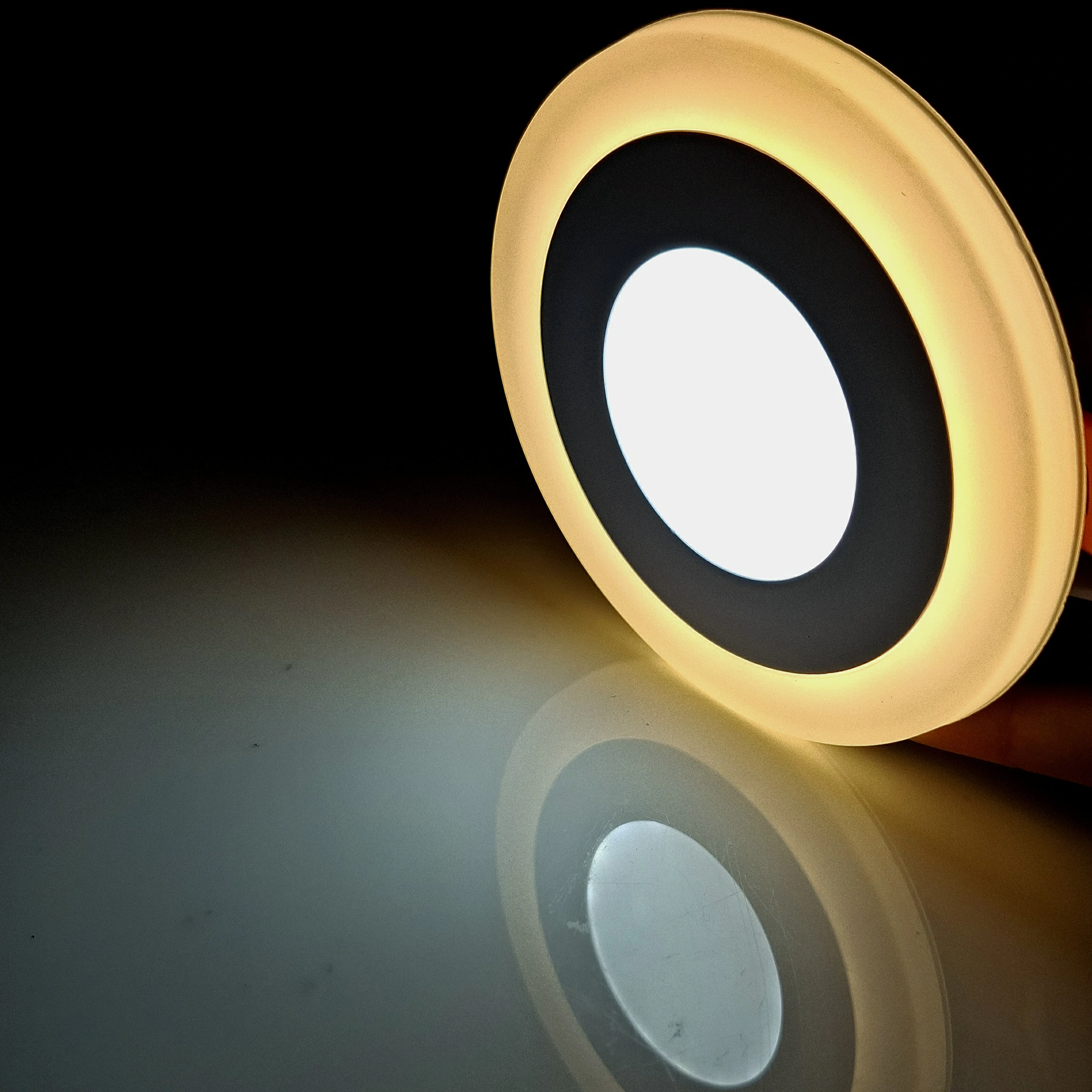 PANEL LED BICOLOR 6W+3W REDONDO INCRUSTAR LUZ BLANCO + CALIDO - Imagen 2