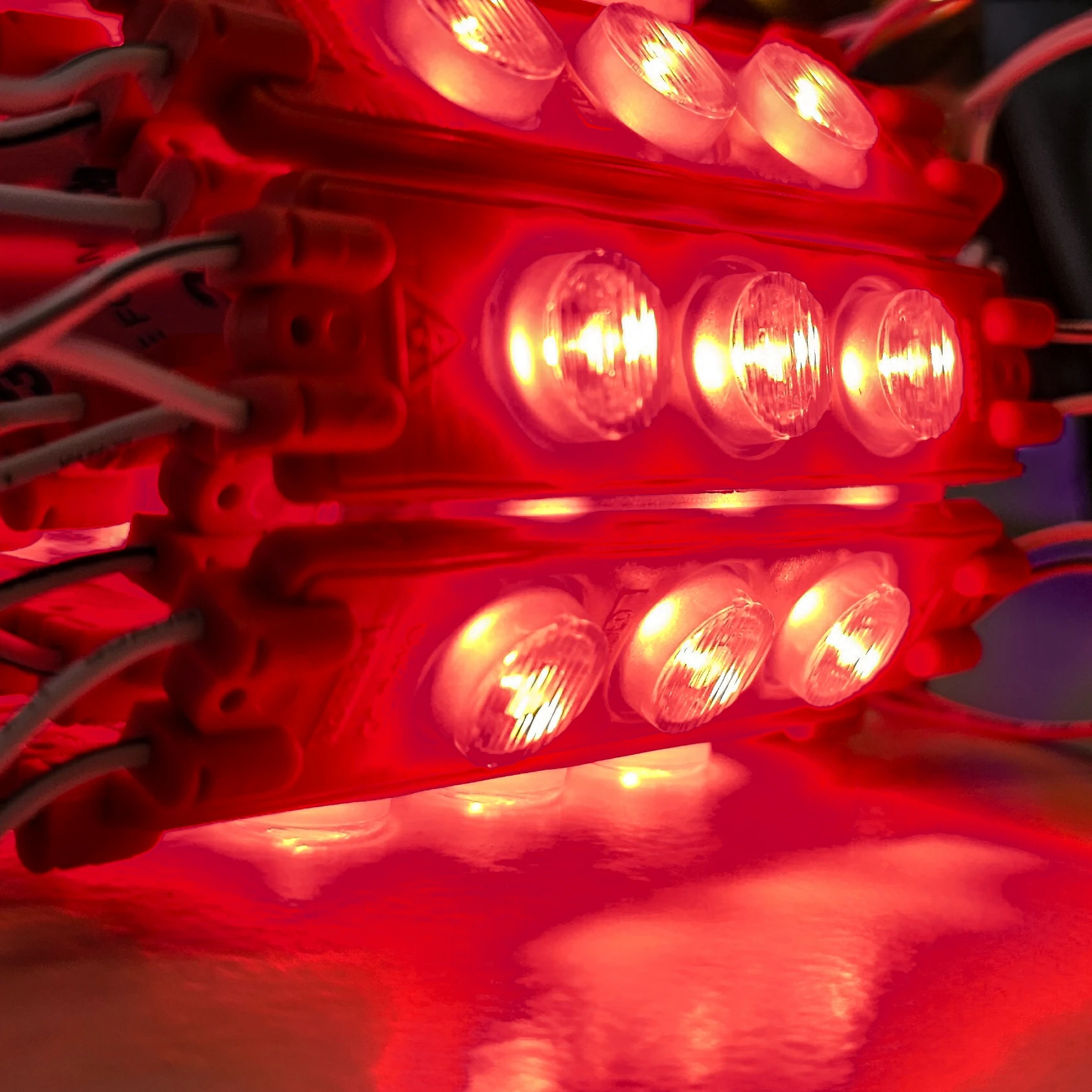 MODULO LUPA RELIEVE 110V 2835 REF 9620 3W LUZ ROJA