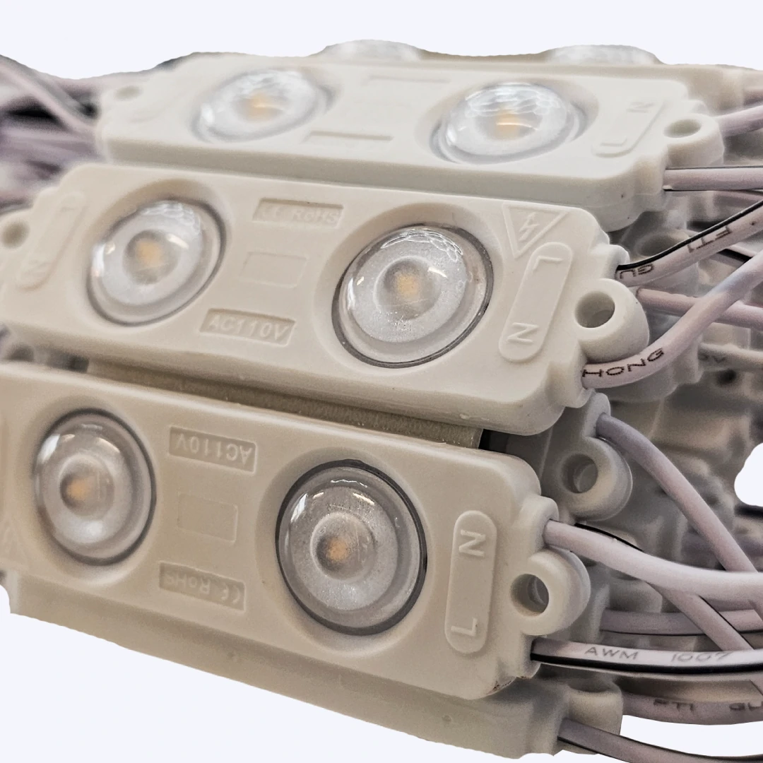 MODULO 2 LEDS 110V 2835 REF 6520 1.3W LUZ CALIDA