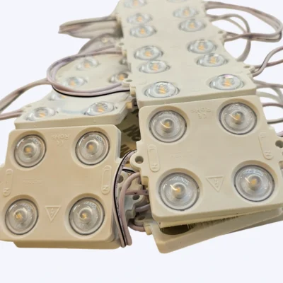 MODULO CUADRADO 4 LED 110V 2835 REF 5045 2W LUZ CALIDA