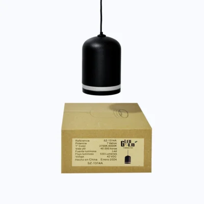 LUZ COLGANTE CILINDRO RIEL 7W RM NEGRO TRICOLOR