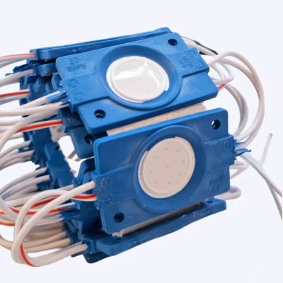 MODULO COB CUADRADO TRANSPARENTE 12V REF 4838 2.4W LUZ AZUL
