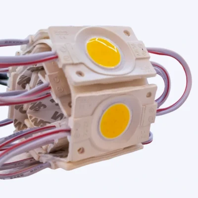 MODULO COB CUADRADO TRANSPARENTE 12V REF 4838 2.4W LUZ CALIDA