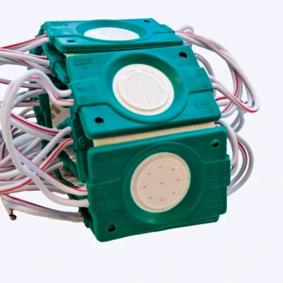 MODULO COB CUADRADO TRANSPARENTE 12V REF 4838 2.4W LUZ VERDE