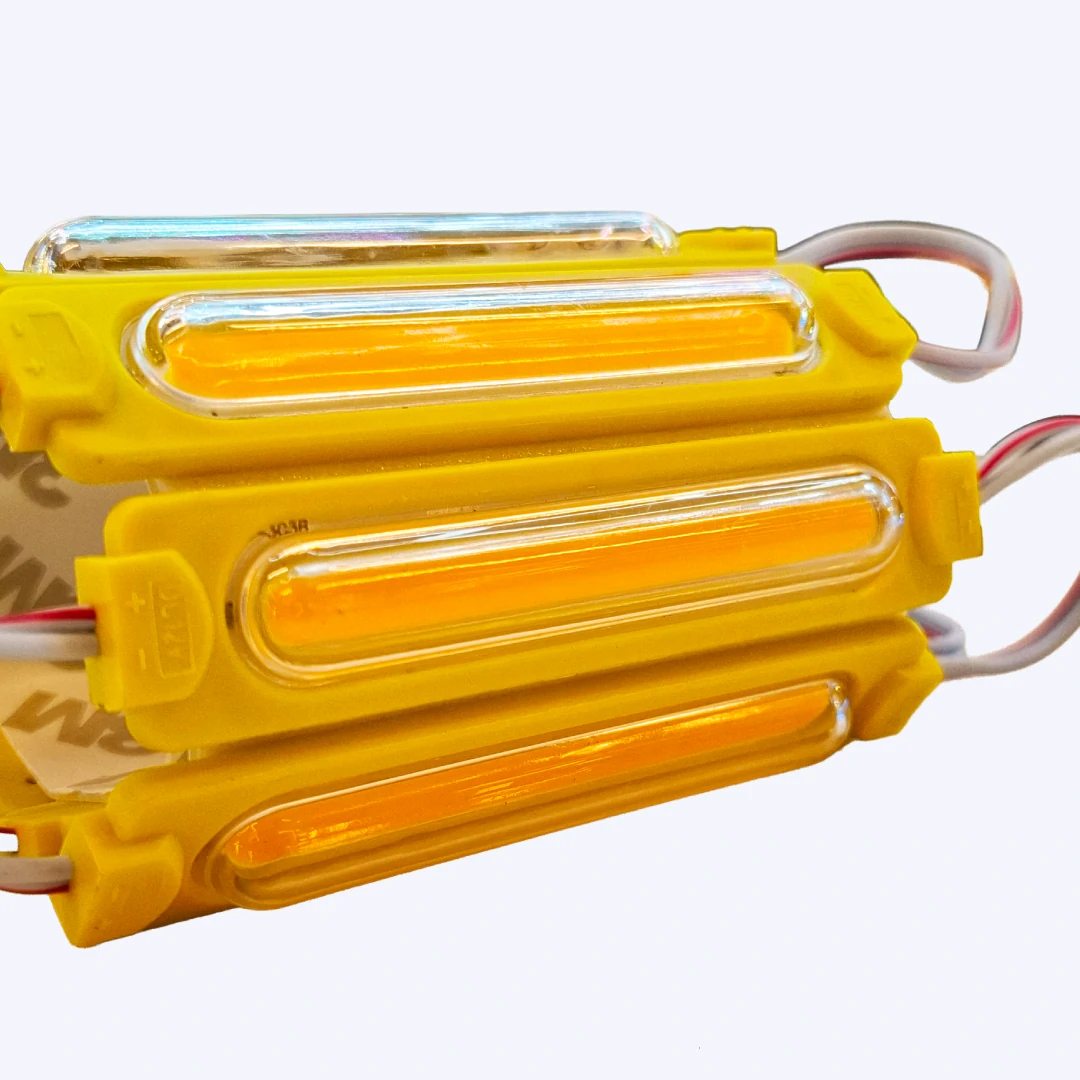 MODULO COB GRANDE TRANSPARENTE 12V REF 8620 2.4W LUZ AMARILLA
