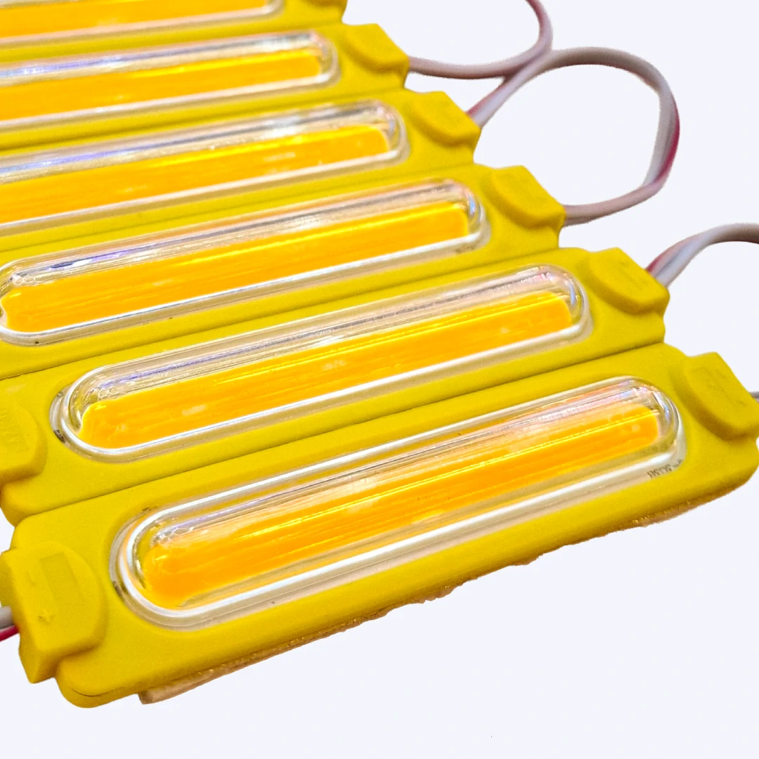 MODULO COB GRANDE TRANSPARENTE 12V REF 8620 2.4W LUZ AMARILLA