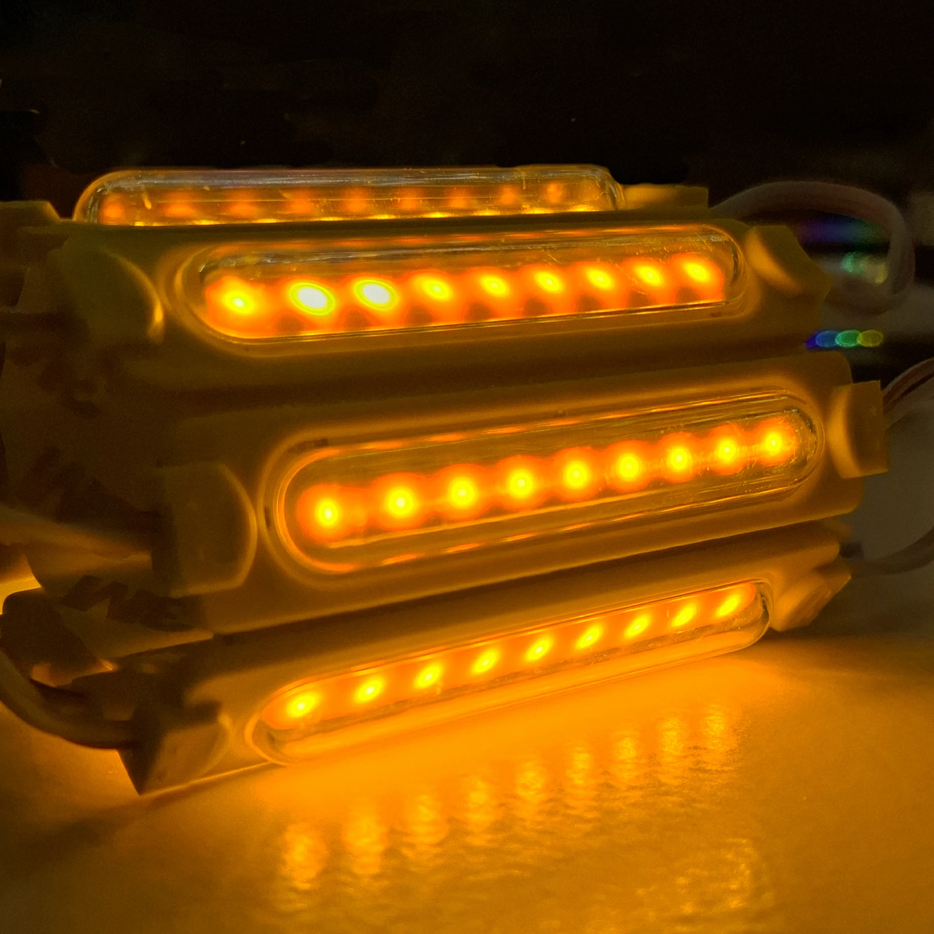 MODULO COB GRANDE TRANSPARENTE 12V REF 8620 2.4W LUZ AMARILLA