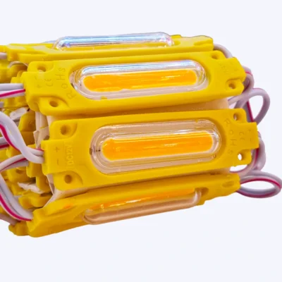MODULO COB PEQUEÑO TRANSPARENTE 12V REF 7620 2W LUZ AMARILLA