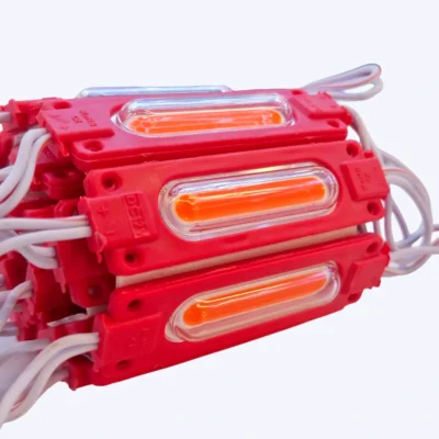 MODULO COB PEQUEÑO TRANSPARENTE 12V REF 7620 2W LUZ ROJA