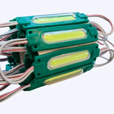MODULO COB PEQUEÑO TRANSPARENTE 12V REF 7620 2W LUZ VERDE