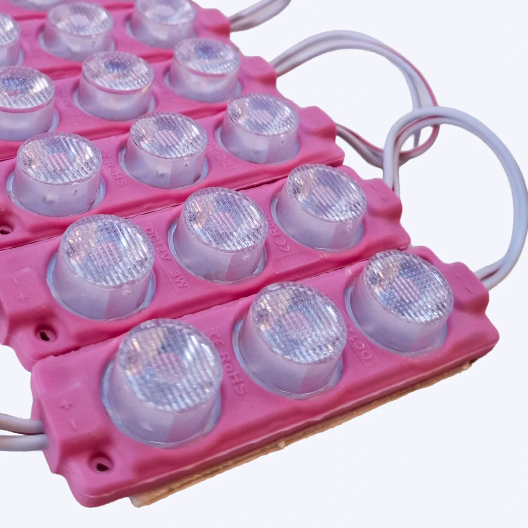 MODULO LUPA RELIEVE 12V 3030 REF 7520 3W LUZ ROSADA