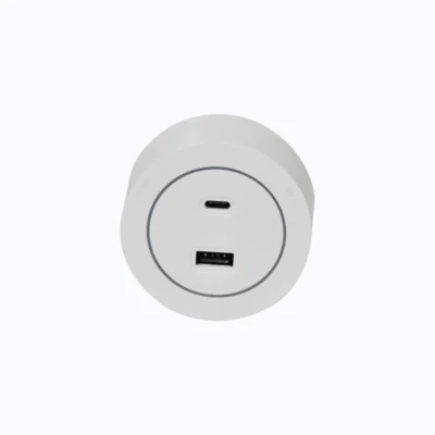TOMA RIEL USB + TIPO C BLANCA