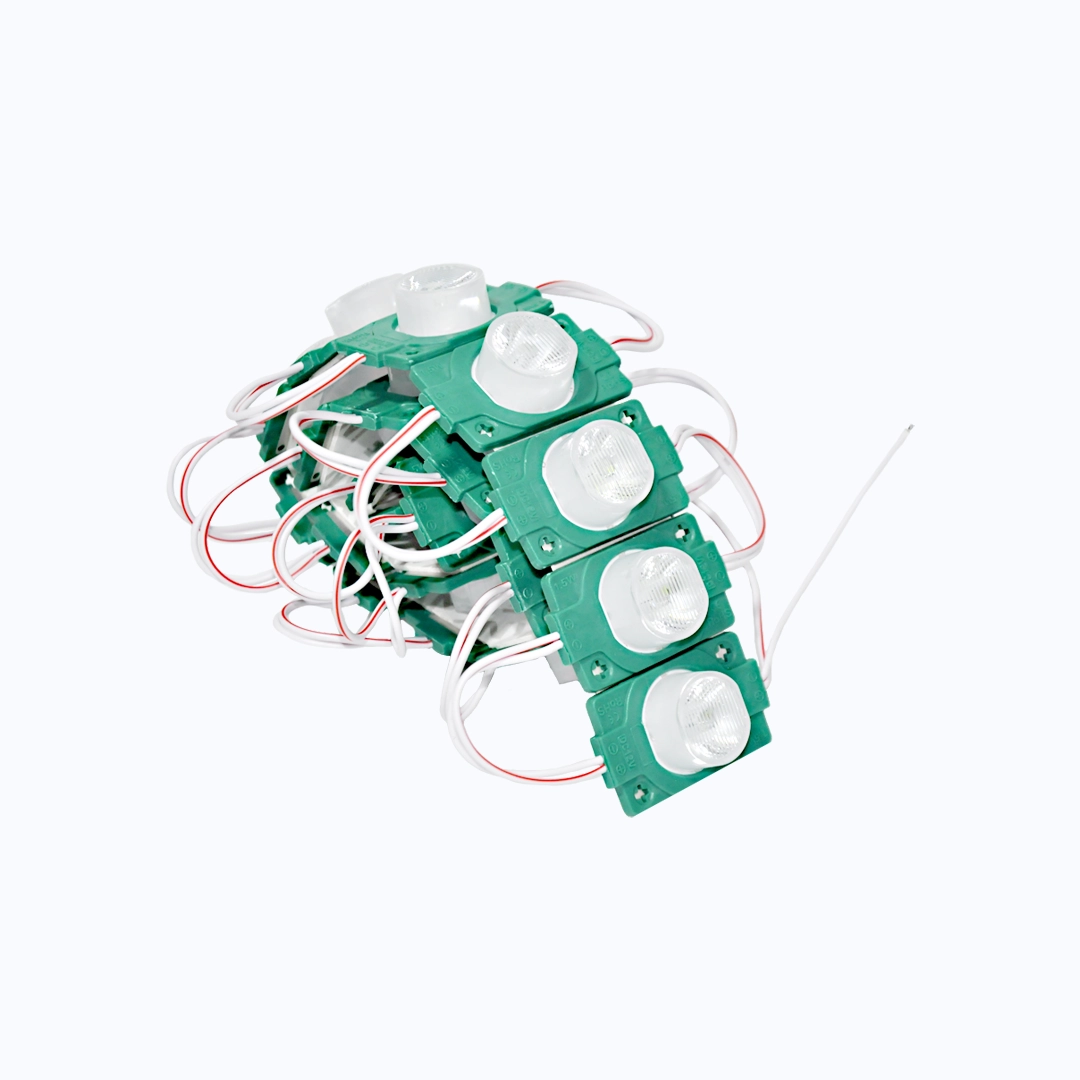 MODULO CUADRADO LUPA GRANDE 12V 3030 REF 4832 1.5W LUZ VERDE