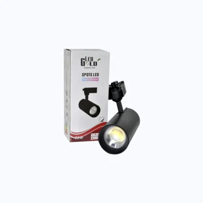 SPOT DE RIEL 30W CHASIS BLANCO LUZ BLANCA Y CALIDA