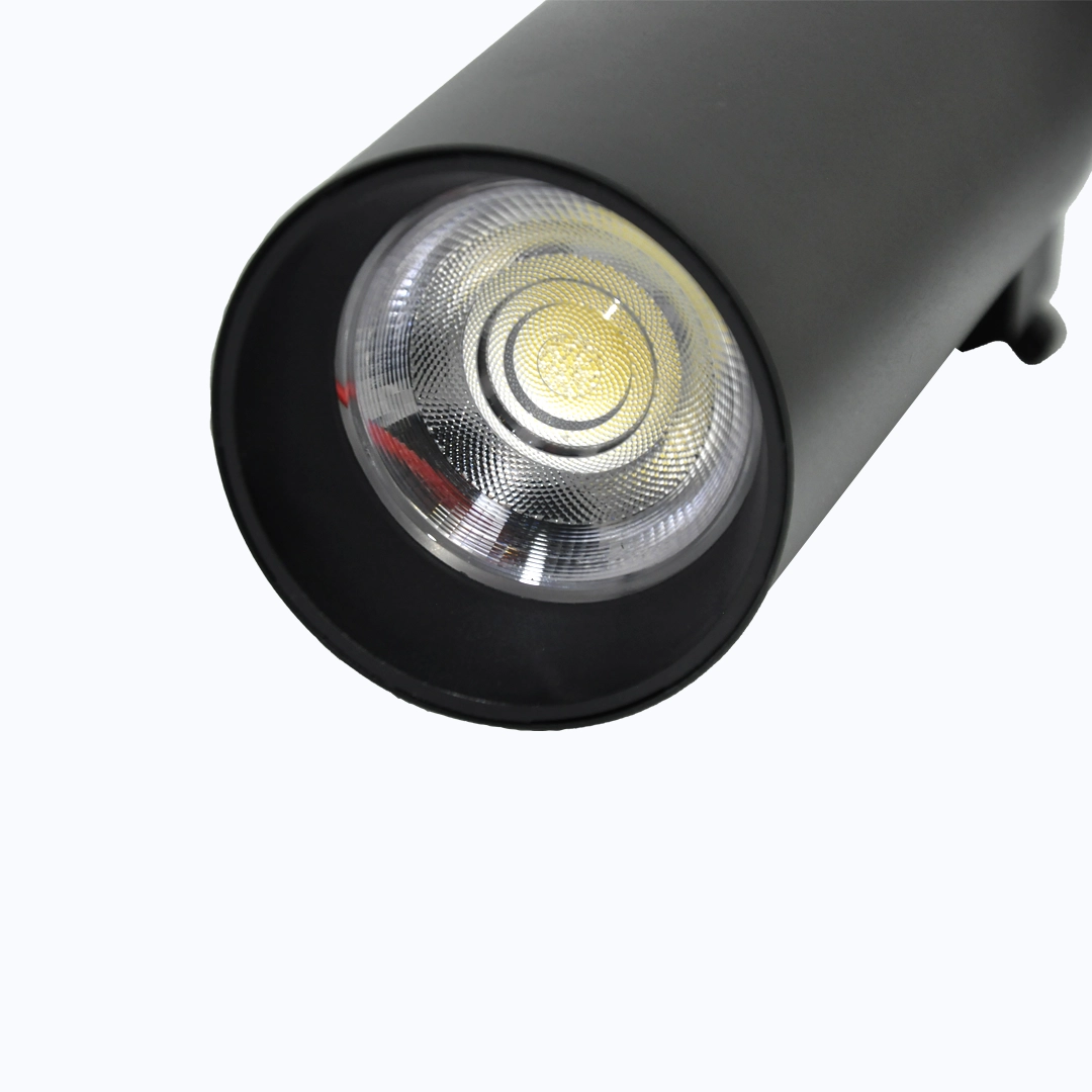 SPOT DE RIEL 30W CHASIS BLANCO LUZ BLANCA Y CALIDA - Imagen 4
