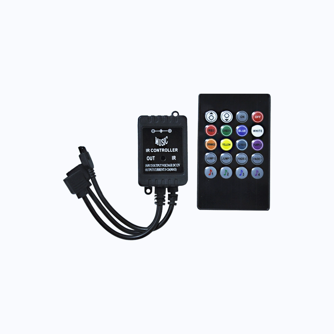 CONTROL RGB AUDIORITMICO PEQUEÑO 5050 12V 24V
