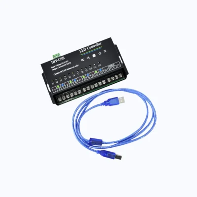 CONTROL UNICOLOR 12 CANALES PROGRAMABLE 5V 24V 60 AMP