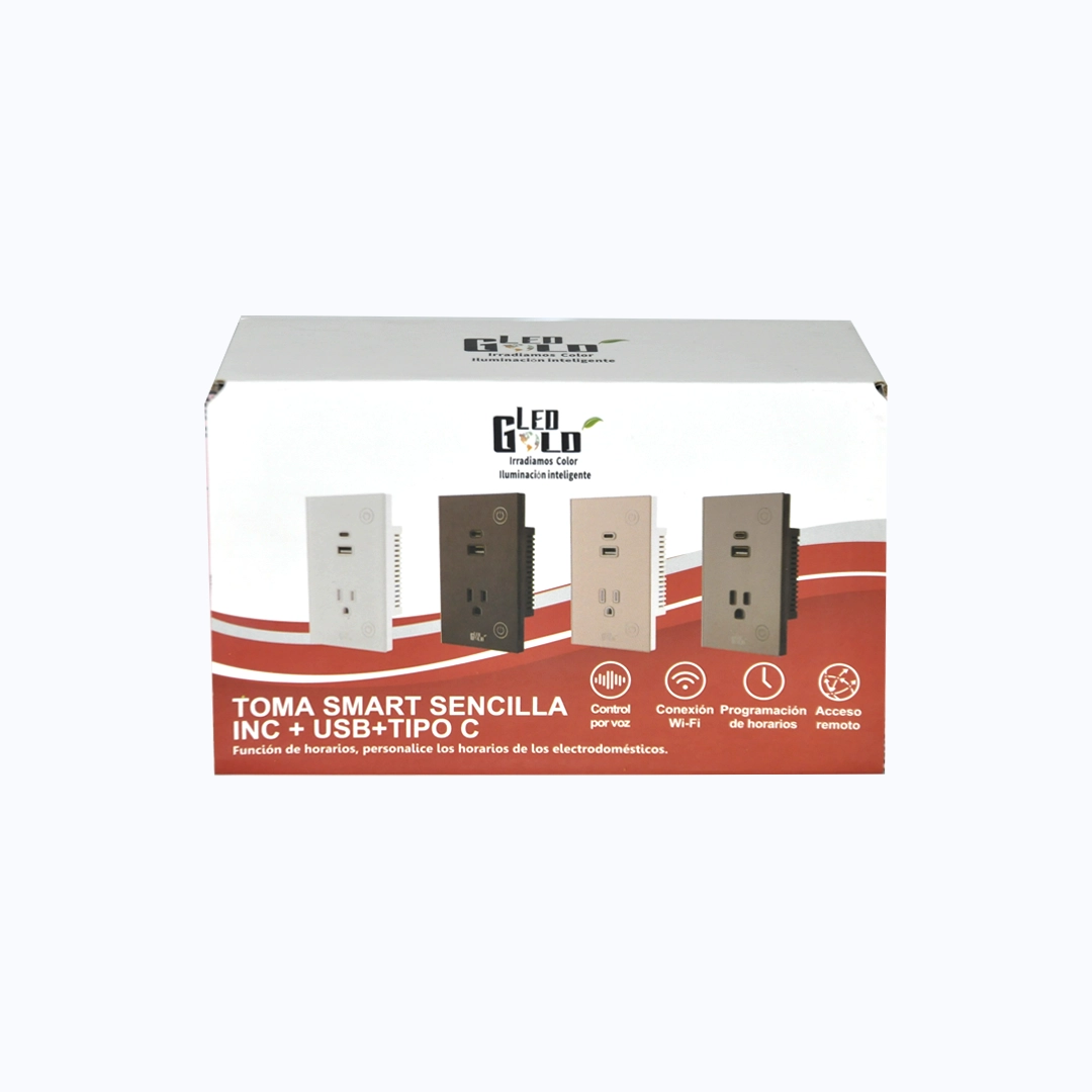 TOMA SMART SENCILLA + USB + TIPO C INCRUSTAR - Imagen 3