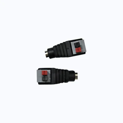 ACCESORIO CINTA LED CONECTOR HEMBRA DC NEGRO CON TERMINALES DE PRESIÓN